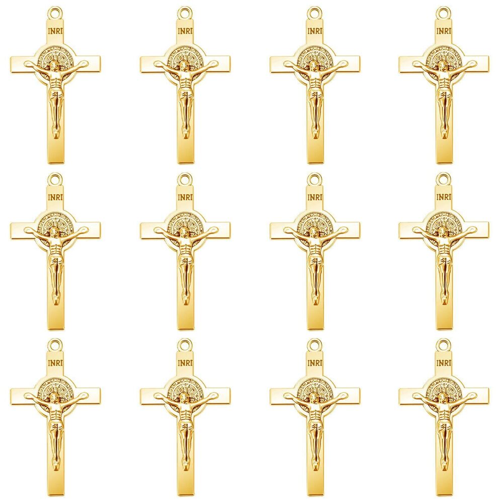 8327 60Pcs Catholic Saint Benedict INRI Crucifix Pendants Rosary Centre